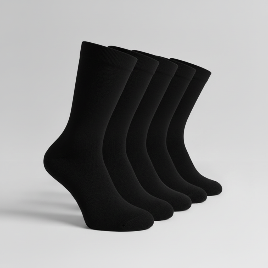 Bambu Strumpor 5-Pack Svart