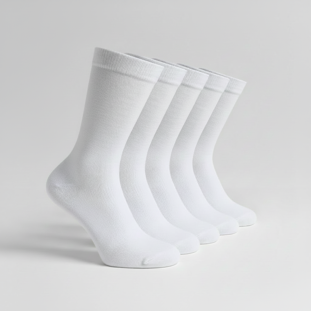 Vita bambusockor perfekt enhetlig 2